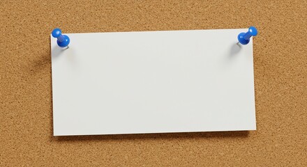 Blank White Note Paper With