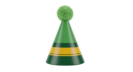 Isolated festive party hat with a fluffy topper, celebration and festive mood object