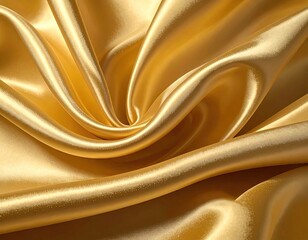 Golden Satin Fabric Draped Texture