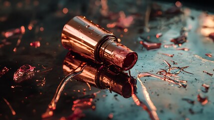 close up of a red and white wine bottle