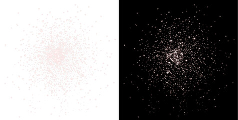 Stellar Cluster Visualization: Stunning Cosmic Overlay PNG Images with Transparent Backgrounds for your Projects
