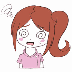 混乱している看護師の女の子