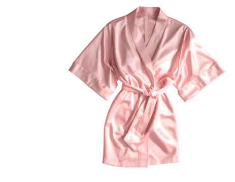  Elegant Short Wrap Robe with Morning Essentials
