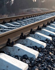 Railway tracks close-up