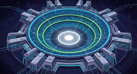 Futuristic Technology Hub.