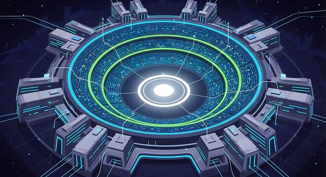 Futuristic Technology Hub.