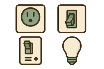 Understanding basic electrical symbols for outlets, switches, and light bulbs in home renovations