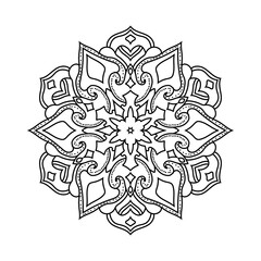 Intricate Floral Mandala Design for Coloring and Creative Projects