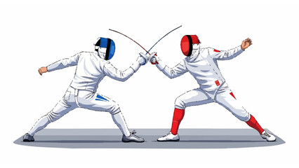 fencing match illustration