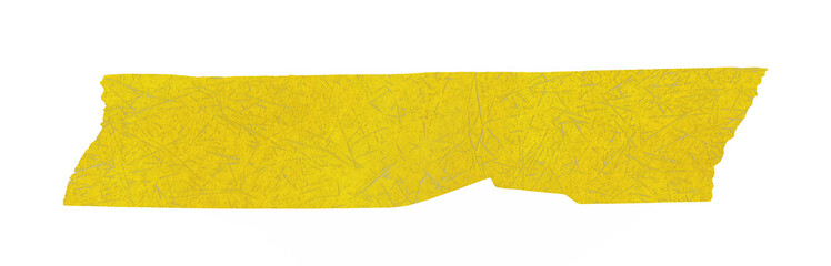 yellow sticker paper tape washi tape high quality isolated	3d