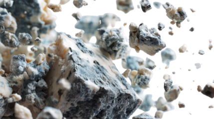 Abstract cosmic debris floating in deep space