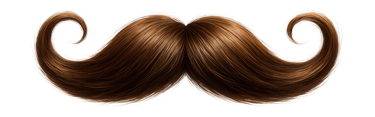Fototapeta premium Curly moustache on a white background.