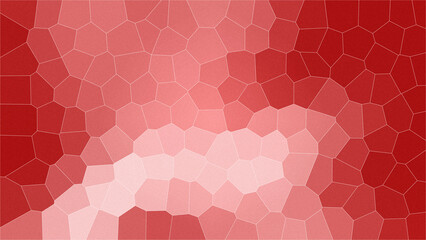 Red and white polygonal mosaic