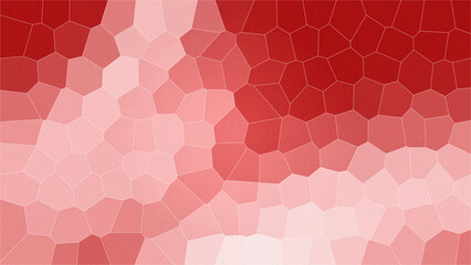 Red and white polygonal mosaic