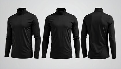 Mockup of a black turtleneck