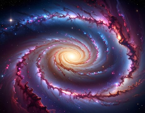 Spiral galaxy in deep space (1)