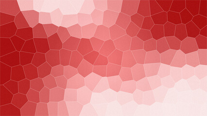 Red and white polygonal mosaic