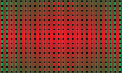 Vector art of abstract red and green checkered pattern with gradient effect