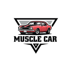 Premium muscle car bold logo vector isolated. Best for automotive tshirt design
