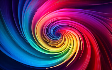 Colorful spiral design with vibrant hues and smooth transitions in a captivating artistic composition