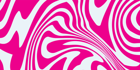 Abstract background seamless pattern with colorful waves. Trendy vector illustration in retro psychedelic stylePrint