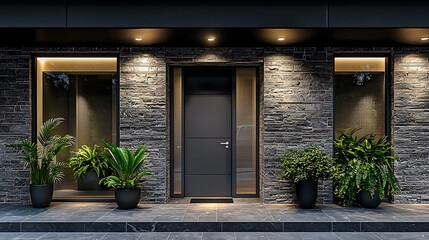 Stylish urban office building high resolution picture