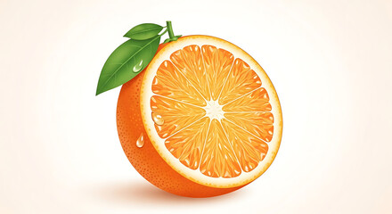 orange on white background