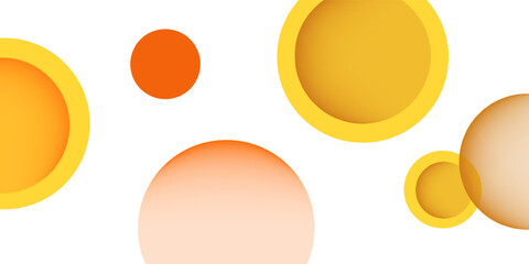 Abstract gradient orange background with circles. Vector illustration