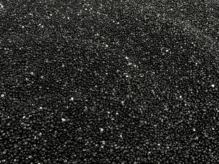 Black granulated plastic polymer. Virgin polypropylene pellets or virgin PP granules. Polypropylene homopolymer pellets. Base polymer