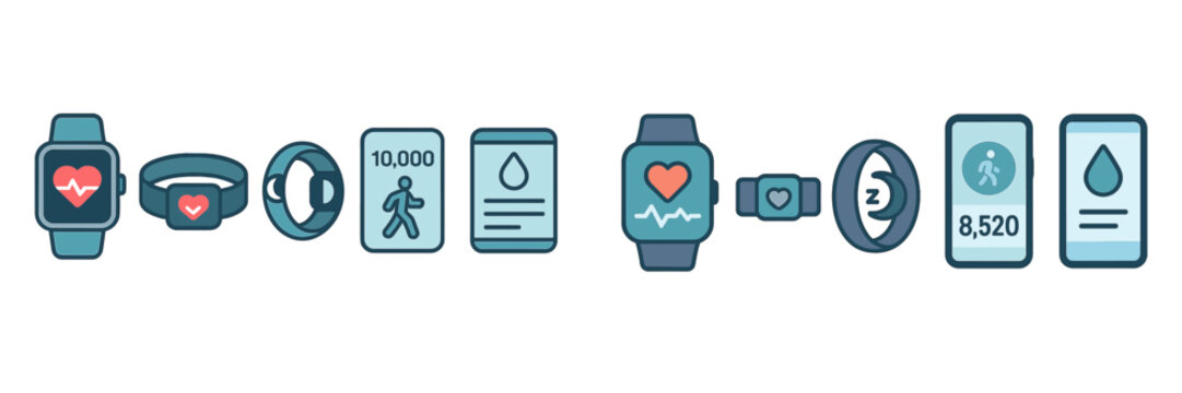 Fitness tracking tools showcase various health metrics for active lifestyles in a digital format