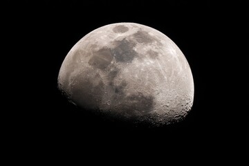 Fototapeta premium Close-up of a gibbous moon