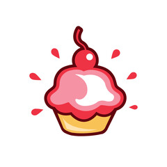 cupcakes abstract logo modern style