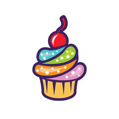 cupcakes abstract logo modern style