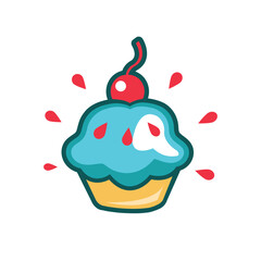 cupcakes abstract logo modern style