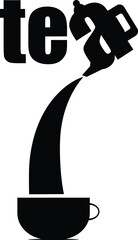 Creative Tea Typography with Teapot and Cup – Vector & PNG Format