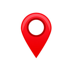  red pin point. map address location pointer symbol