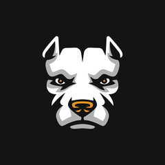 pitbull dog vector abstract logo modern style