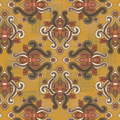 yellow hijab design with batik flower motif (07)