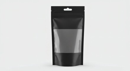 Black StandUp Pouch Mockup Packaging Perfection with Product Presentation.