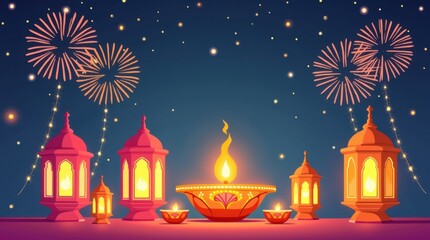 christmas card with candles