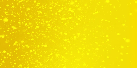 light glowing abstract yellow background with dancing particles in the yellow background, Elegant gold background with scattered circles and light yellow bokeh.