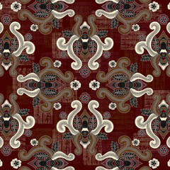 red hijab design with batik flower motif (06)