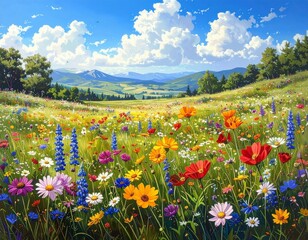 Obraz premium meadow with flowers