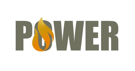 Bold power logo marked by a stylized flame inside the letter �O.� Strong presence meets modern symbolism, perfect for empowerment campaigns, activism, and cultural energy themes.