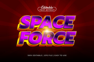 space force editable text effect