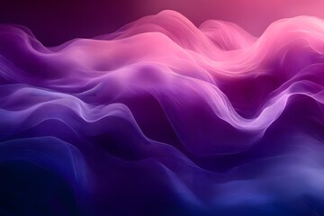 Fototapeta premium Abstract waves of purple and pink hues creating a dreamy and ethereal landscape illustration