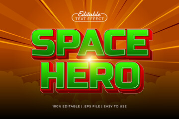 space hero editable text effect