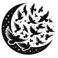 Seamless Pattern with Birds – Nature, Wildlife & Decorative Design