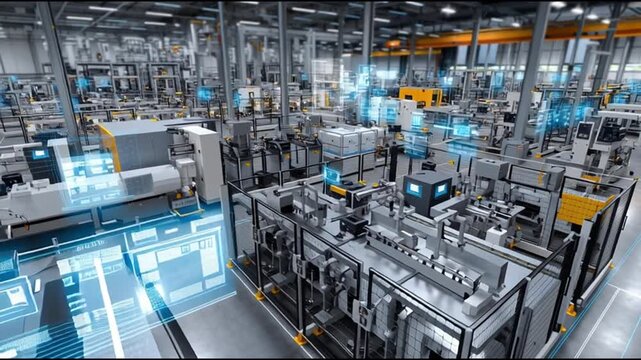 ICS. Industrial Control Systems. Cybersecurity. Industrial automation. IIoT. Critical infrastructure. A modern industrial facility showcasing advanced machinery and technology.