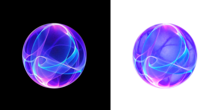 Dynamic spheres radiate a spectrum of colorful light trails, showcasing vibrant and vivid abstract energy patterns - Powered by Adobe